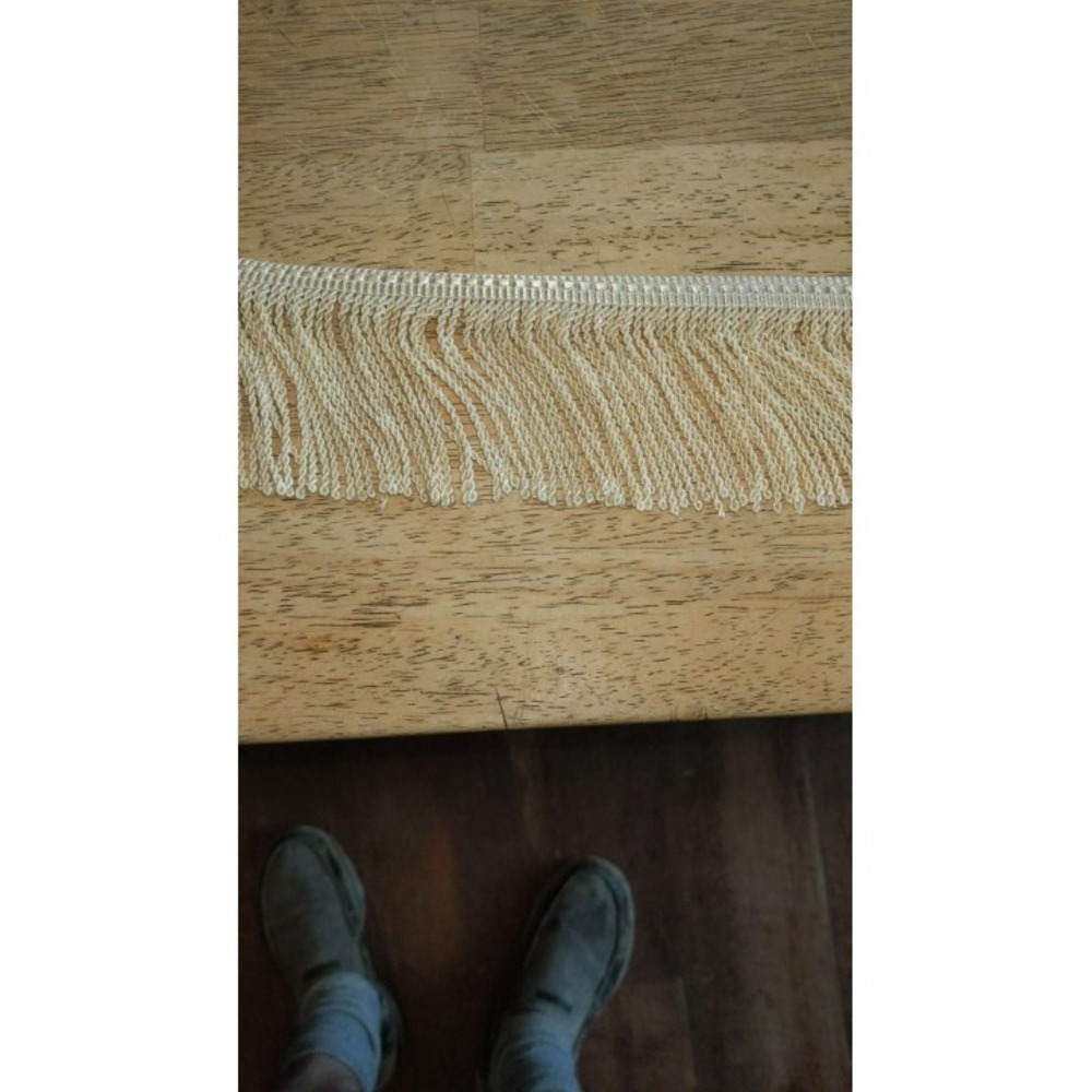 Conso Cream 4" Fringe Trim 6 Yards Decorative Upholstery 60373H B01 Rayon Cotton